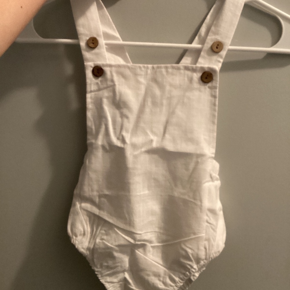 White baby romper cake smash romper
